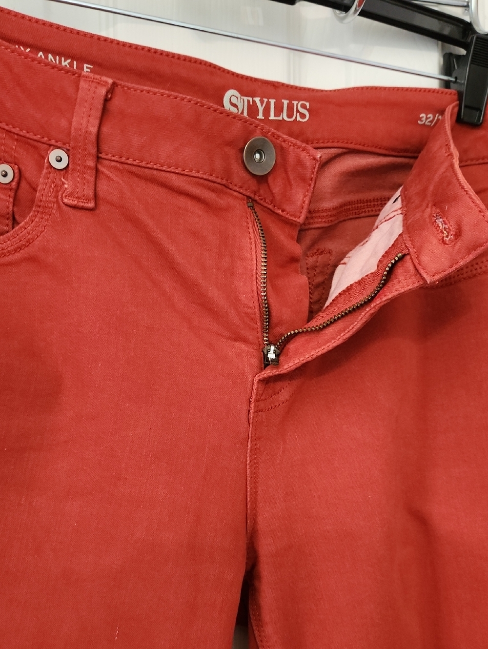 Stylus Women's Brick Red Skinny Jeans - Picture 4 of 7
